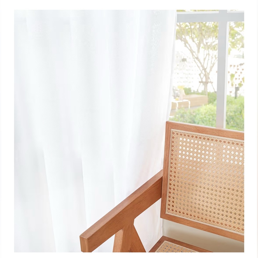 White Linen Curtains - 2 Panels ⭐️ 2 sets available price is PER SET - Picture 3 of 13